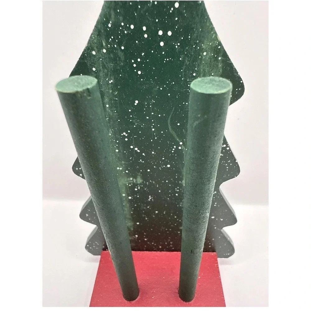 Vintage Christmas Napkin Rings Set w Holder Holly Taiwan‎